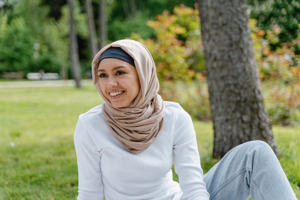 Woman in a Hijab Smiling